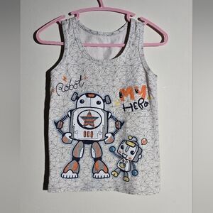 Robot Print Kids Tank Top
